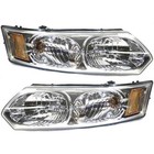 Headlight Set For 2003-2007 Saturn Ion Driver and Passenger Side with Bulb Sedan (For: Saturn Ion)