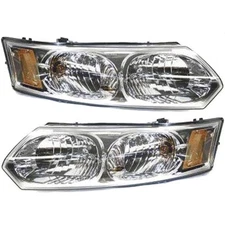 Headlight Set For 2003-2007 Saturn Ion Driver and Passenger Side with Bulb Sedan