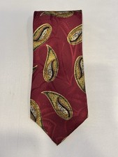 Vintage Burberry of London Mens Silk Necktie Tie Multicolor Paisley Handmade