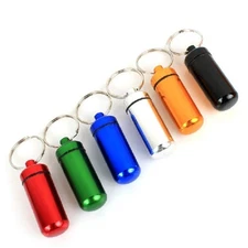 Onwon 6x Waterproof Aluminum Pill Box Case Bottle Keychain Cache Drug Holder Mul