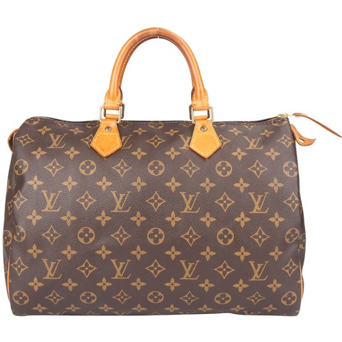 Louis Vuitton Canvas Monogram Speedy 35 Handbag Tasche