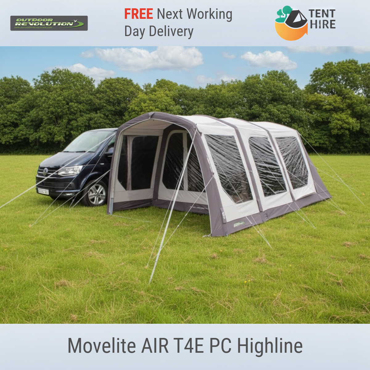 Outdoor Revolution Movelite T4E PC High Tall Drive Away Motorhome Awning NEW