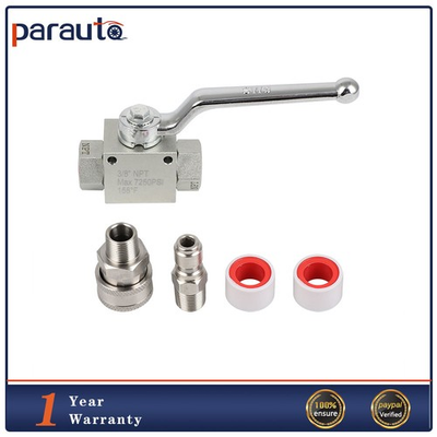 #ad Steel High Pressure Washer Ball Valve Kit for Power Washer Hose 3 8quot; NPT 7250PSI $35.19