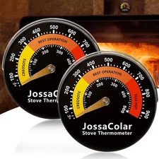 Wood Stove Thermometer Magnetic Stove Pipe Thermometers Fireplace Temperature