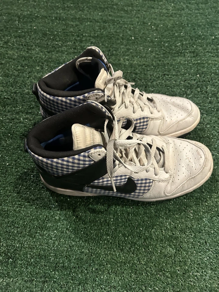 Nike Dunk High Premium Para Hombres Talla 11 Azul A Cuadros Tenis Zapatos 317891-006 2008 Foto 4 de 4