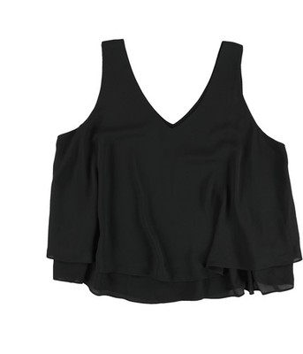 bar III Womens Ruffle Hem Knit Blouse