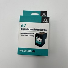 WEXFORD Inkjet Cartridge, Replaces HP 67, Black -Pack of 2 Ink Cartridges