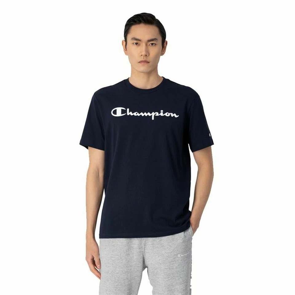 Camiseta de Manga Corta Hombre Champion Crewneck Azul - Imagen 2 de 4