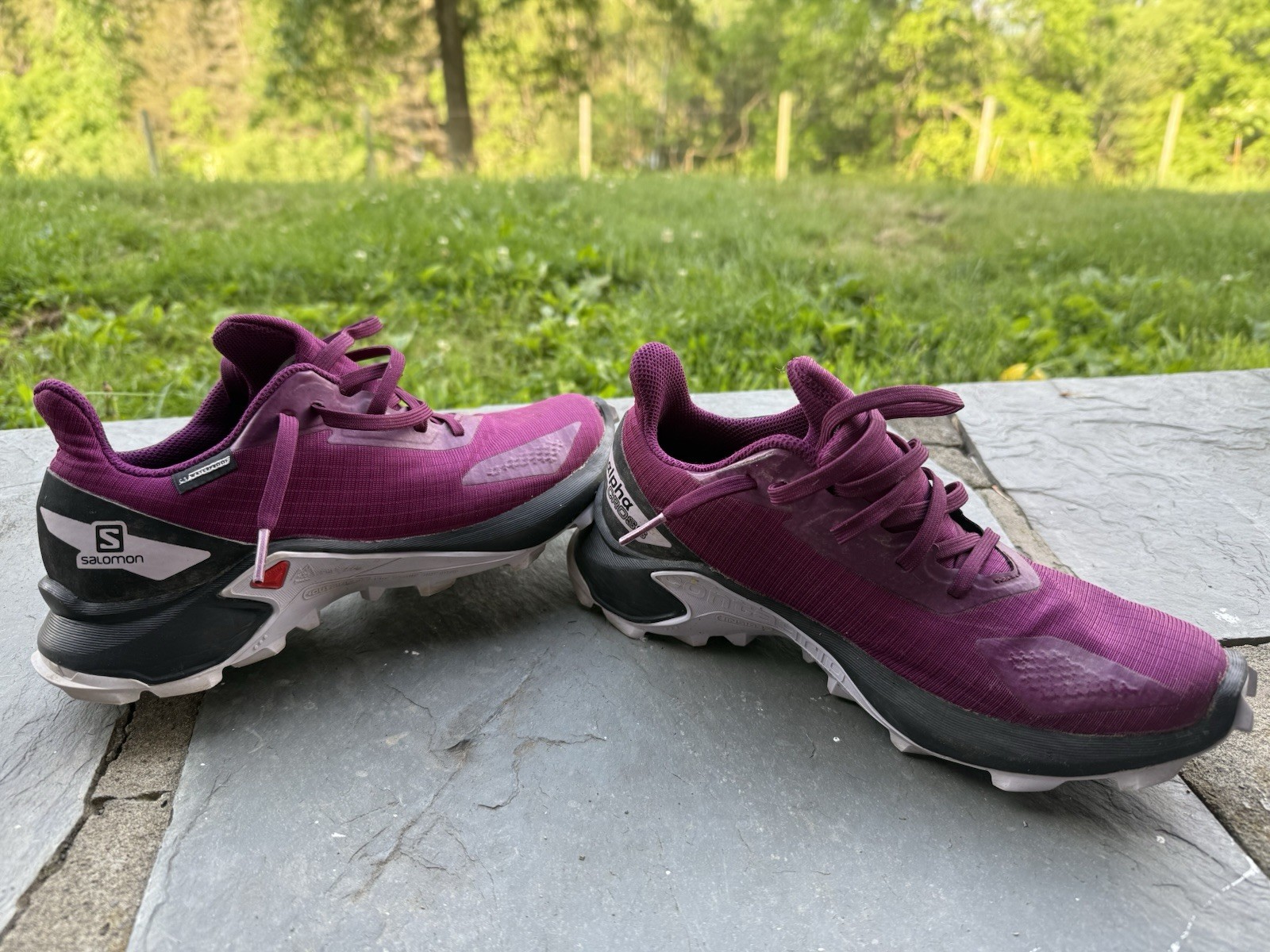 Scarpe Salomon Alphacross Blast Junior impermeabili trail running blu taglia 13K