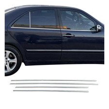 Fensterleisten Zierleisten f&uuml;r Mercedes E Klasse W210 1995-2002 Edelstahl 4tlg