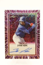 2025 Leaf Vivid Zyhir Hope Auto Purple Laser #BA-ZH1 Los Angeles Dodgers 3/7