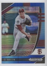 2020 Panini Prizm Draft Picks Blue & Carolina Hyper CJ Van Eyk #PDP42 11th