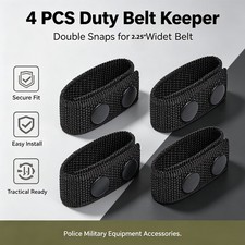 4PCS Duty Belt Keeper with Double Snaps for 2 " wide Belt Security