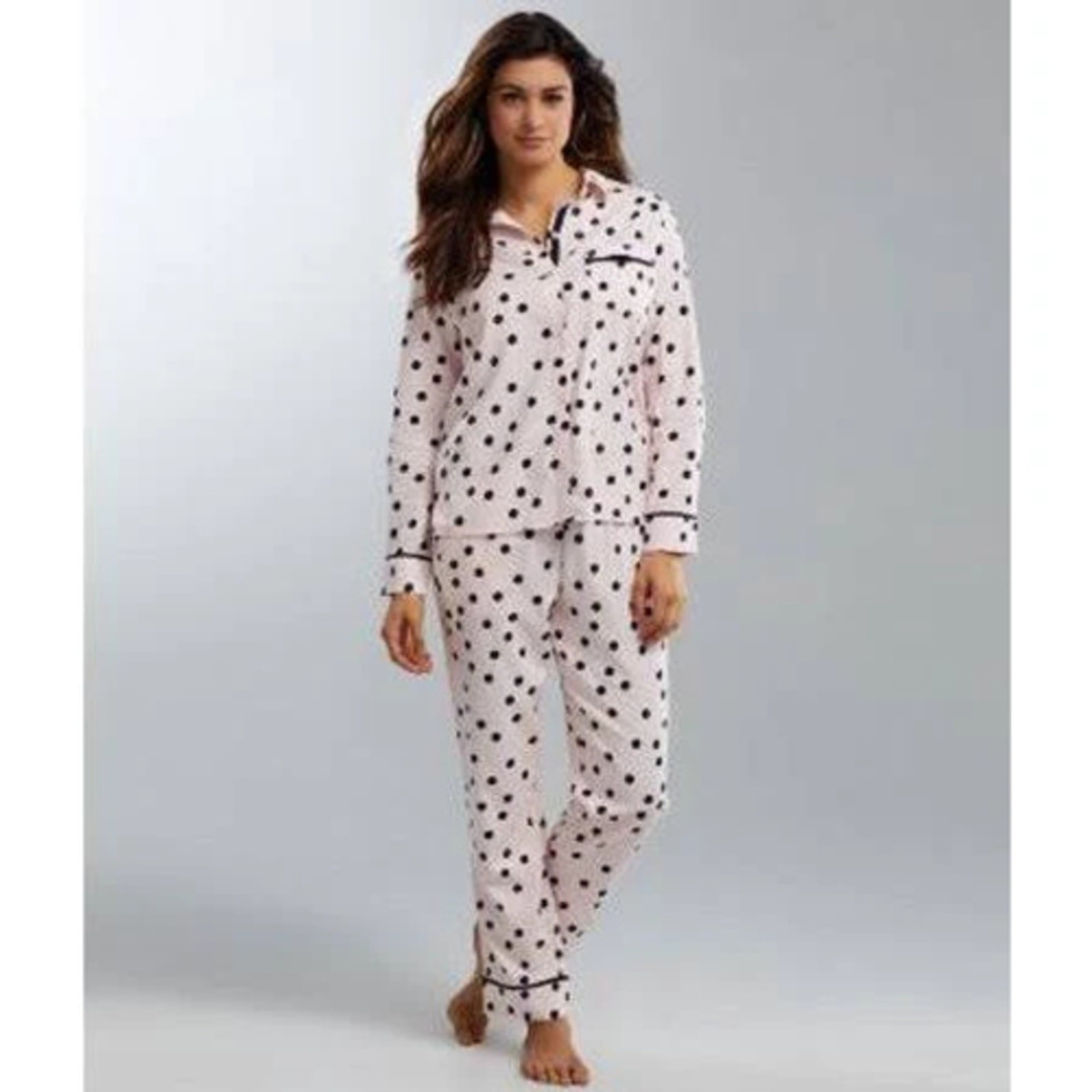 1015 Kate Spade Pink Polka Dot Pajama Set