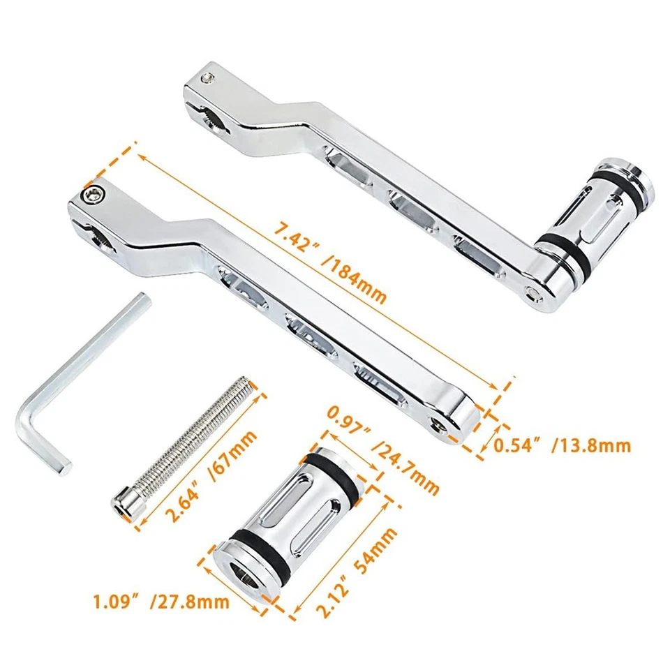 Mid Control Shift Lever Shifter Pedal Fit For Harley Sportster XL 883 1200 04-22 Foto 2 de 4