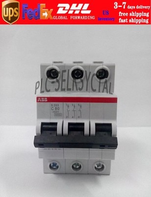 1PC New For ABB S203-C80 3P 80A Circuit Breaker free shipping