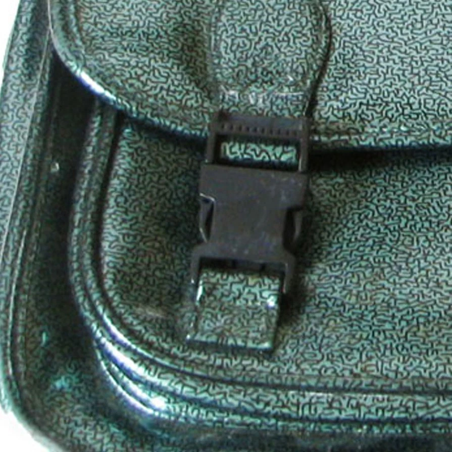 Bolso de Mano Vintage Ande Verde Negro Patrón Patente Cartera Bolso Escolar Estilo 11"x12.5" Foto 2 de 4