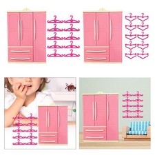 Doll Wardrobe Closet Birthday Gift Decorative Holiday Present Doll Furniture