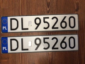Poland License Plate Nummernschild Pair 2 Plates Dl Legnica City Ebay