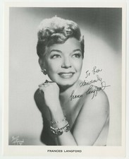 Frances Langford Signed Photo / Autographed