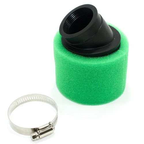 GREEN 35mm Angle Bent Foam Air Filter Pod Cleaner PIT Quad Dirt - Foto 3