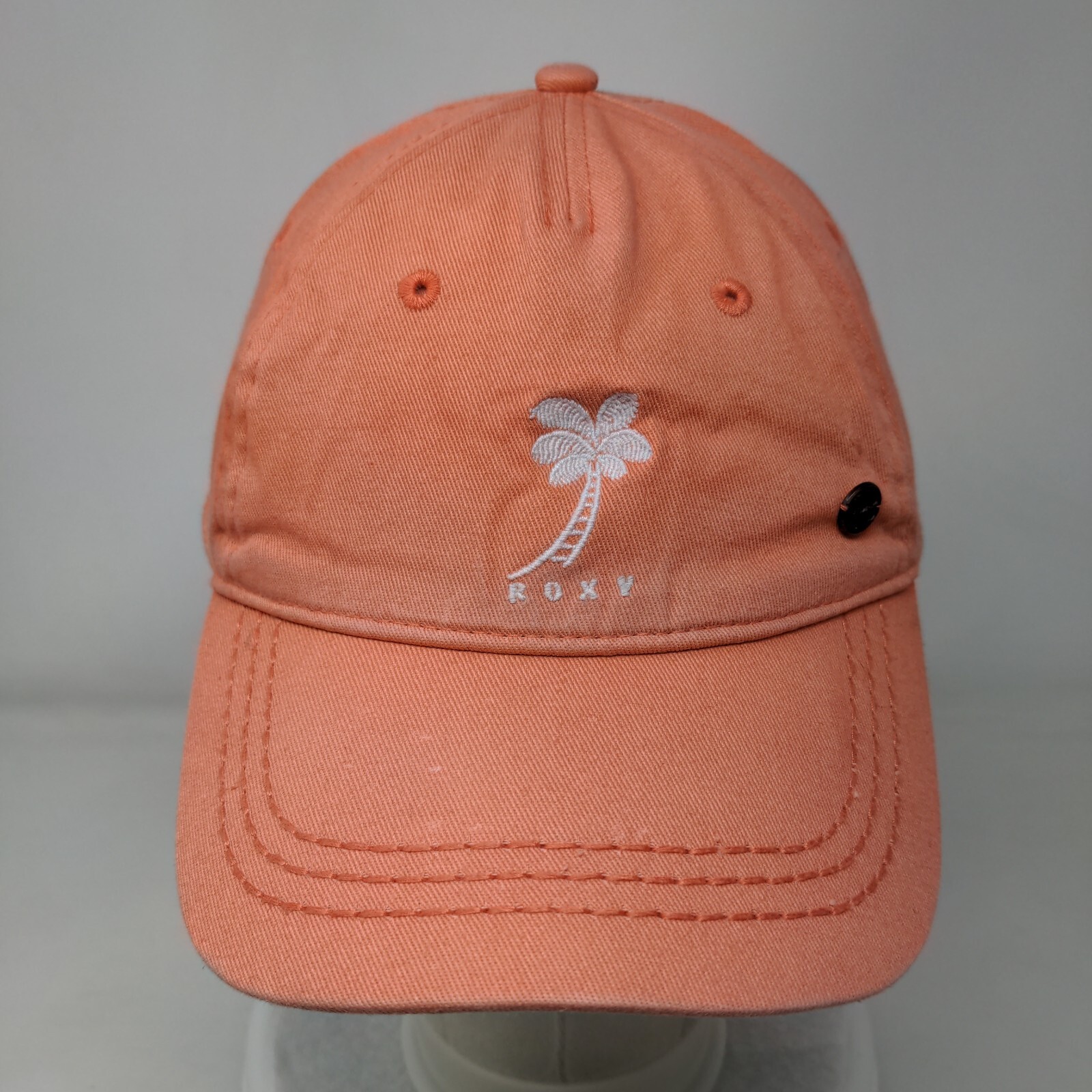 ROXY Strapback Hat Orange One Size Adjustable Emb… - image 2