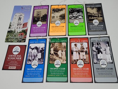 US Open Golf 2003 Olympia Fields Full Set of Tickets Unused - Jim Furyk Champion