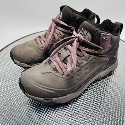 The North Face VECTIV Women s Size 6 Exploris Brown Leather Mid Hiking Boots