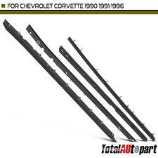 4x New Window Sweep Weatherstrip Felt Seal Kit for Chevrolet Corvette 1990-1996