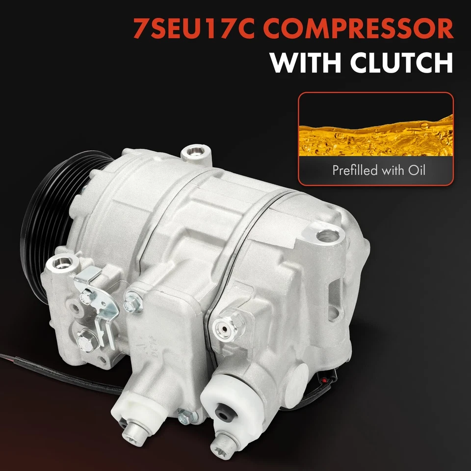 AC A/C Compressor with Clutch for Mercedes-Benz S550 2014-2015 S63 AMG 4.7L 5.5L - Imagem 3 de 4