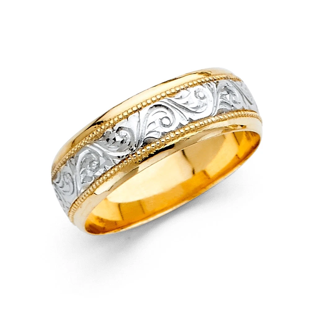 Mens two tone shop diamond wedding band
