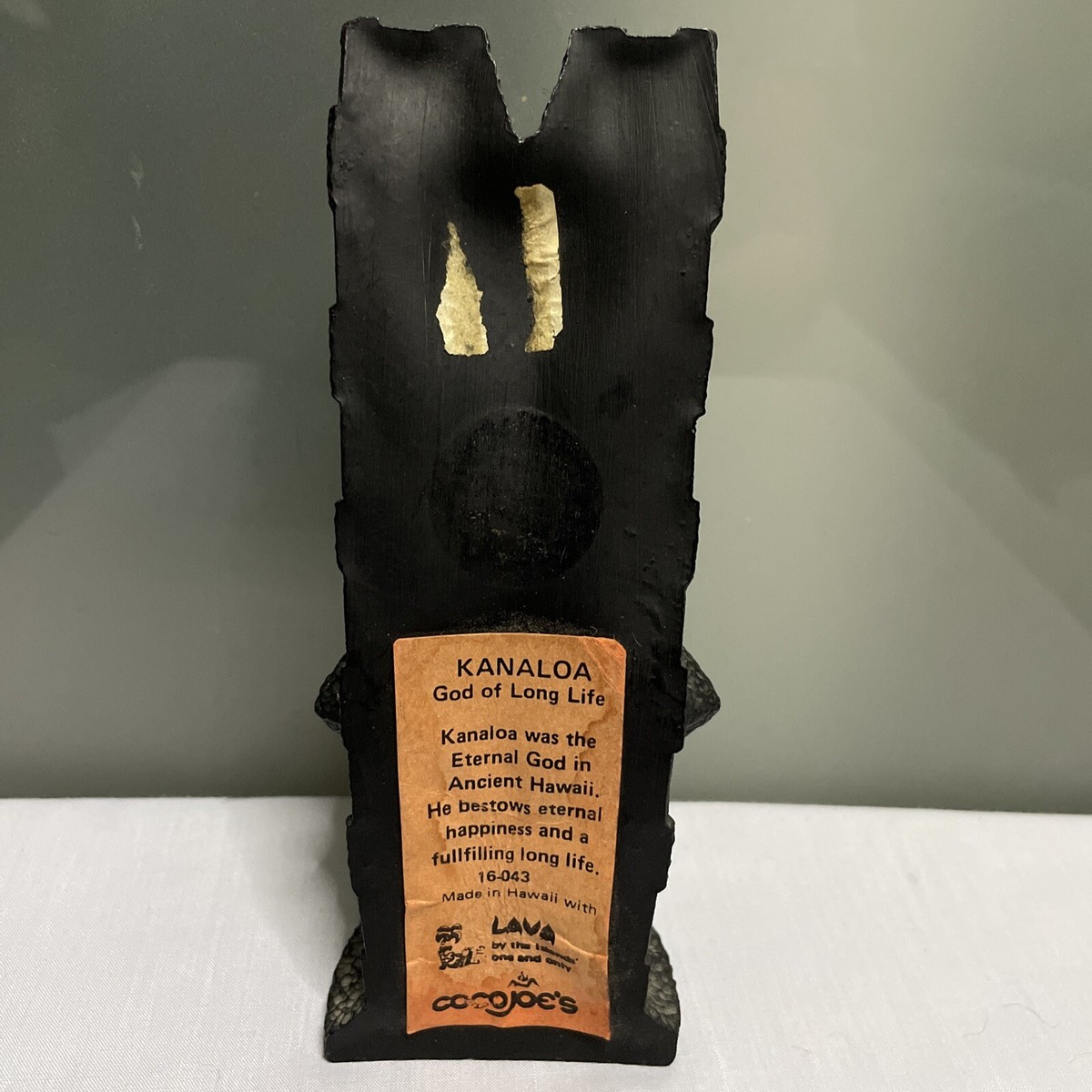 Coco Joes Vintage Kanaloa Tiki God Blue Eye Lava Statue Figurine