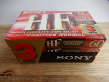 3 x SONY HF 60 TYP 1 AUDIO LEERKASSETTEN MC TAPES JAPAN NEU OVP 80er JAHRE