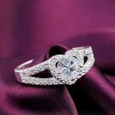 Lab-Created 2.60 Ct Round Cut White Diamond Engagement Ring 925 Sterling Silver
