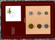 Coin Sets of All Nations Antigua E.C. 1981-1989 UNC 25 cent 1989 JUN 10 1988