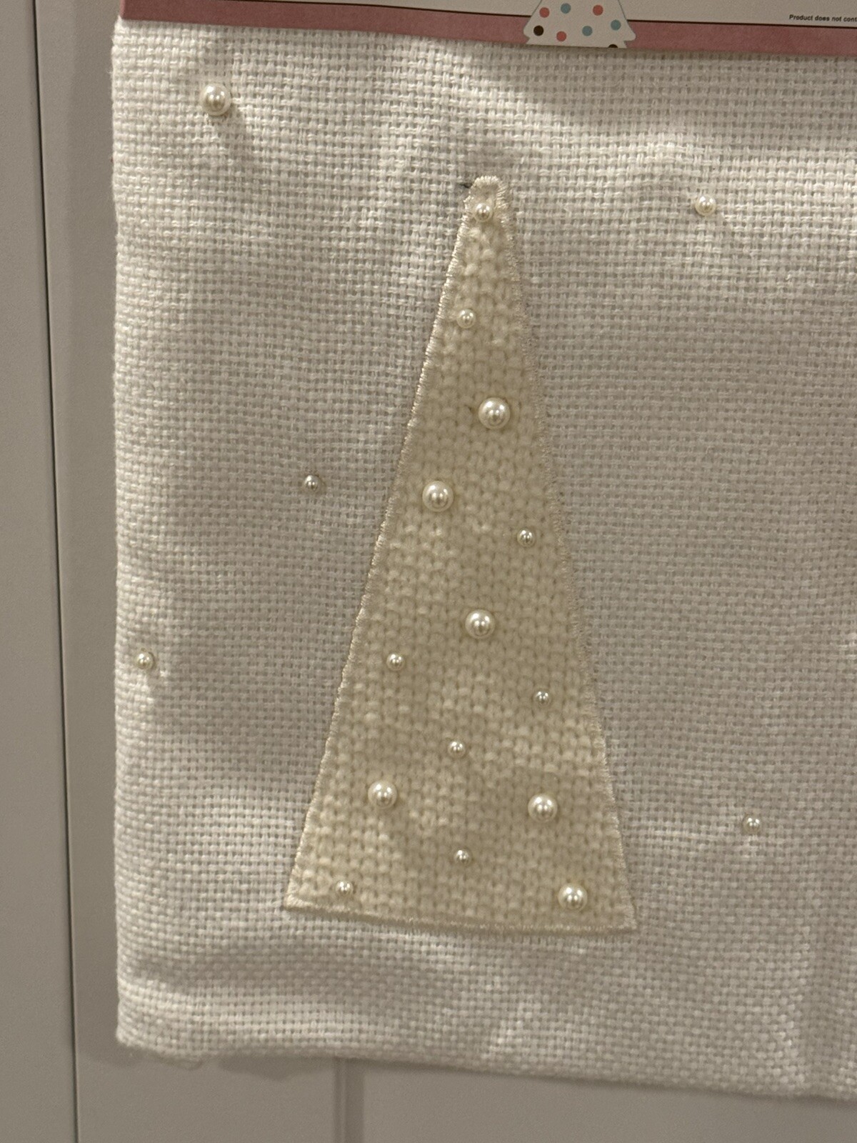 Cupcakes and Cashmere Beaded Christmas Mantel SCARF Trees 84” Long Farmhouse NEW