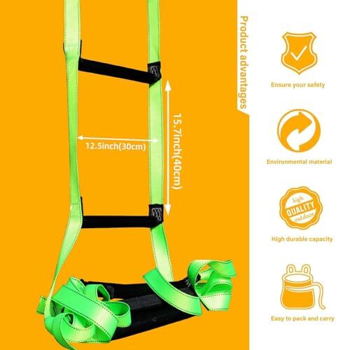 Emergency Fire Escape Ladder,Flame Resistant Safety Rope Ladder with Hooks 16FT - Picture 7 of 7