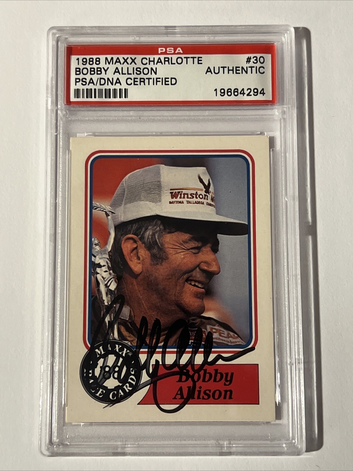 Bobby Allison Autographed Signed 1988 Maxx Rookie / Auto. PSA/DNA 