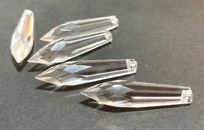 10 Prismi In Cristallo Trasparente Per Lampadari - Pendagli Con Foro, Diametro 1.5cm, Altezza 4cm - Foto 3