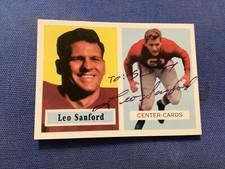 LEO SANFORD SIGNED, MINT 1994 TOPPS  1957 ARCHIVES CARD&rdquo;TO SCOTT&rdquo;/ FREE POSTAGE!