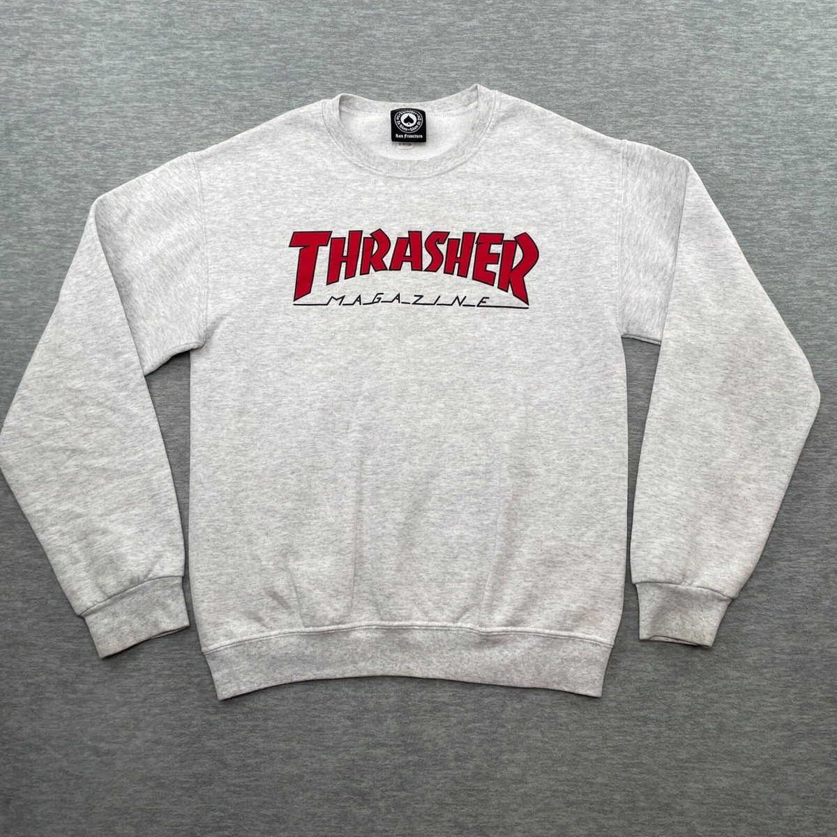 トップス 90s THRASHER vintage sweat usa Vintage 90's Thrasher Magazine Flame Logo Skateboarding