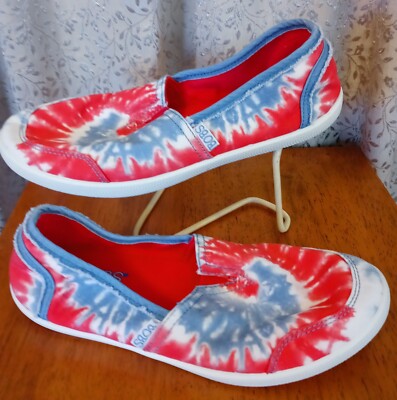 Skechers Women's Bobs Grateful Day Tie Dye Rainbow Memory Foam