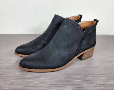 Franco Sarto Laslo Bootie, Black Leather, Womens Various Sizes