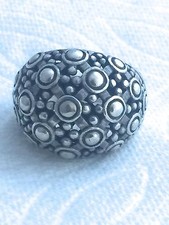 Vintage Sterling Silver Dome Ring Size 7 12.2g