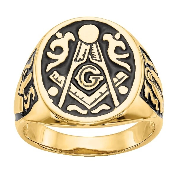 Signet Yellow Gold 10k Rings without Stone for Men