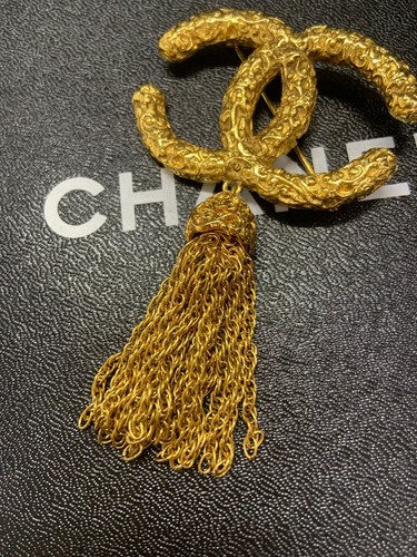 CHANEL Kokosmarke Goldbrosche - Bild 4 von 6