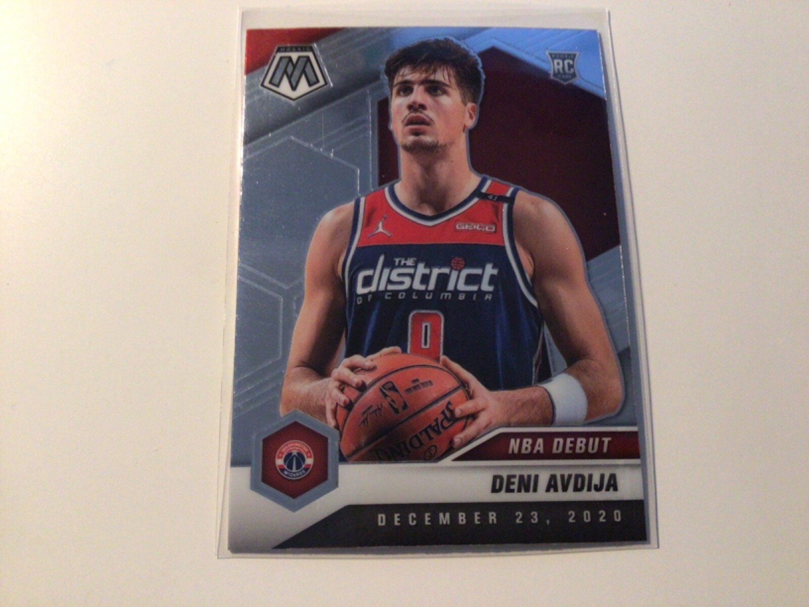 2020-21 Panini Mosaic Deni Avdija Silver Prizm Debut Rookie RC #272 Wizards