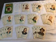 VINTAGE AUTHORS CARD GAME E.E. FAIRCHILD CORP. 38 CARDS