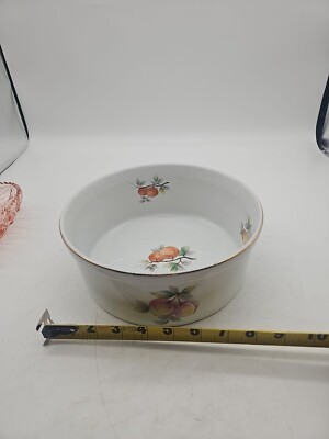 VTG ~  Casserole  Dish ~ Oven To Table Cookware ~ Fruit 7531 ~ 9''