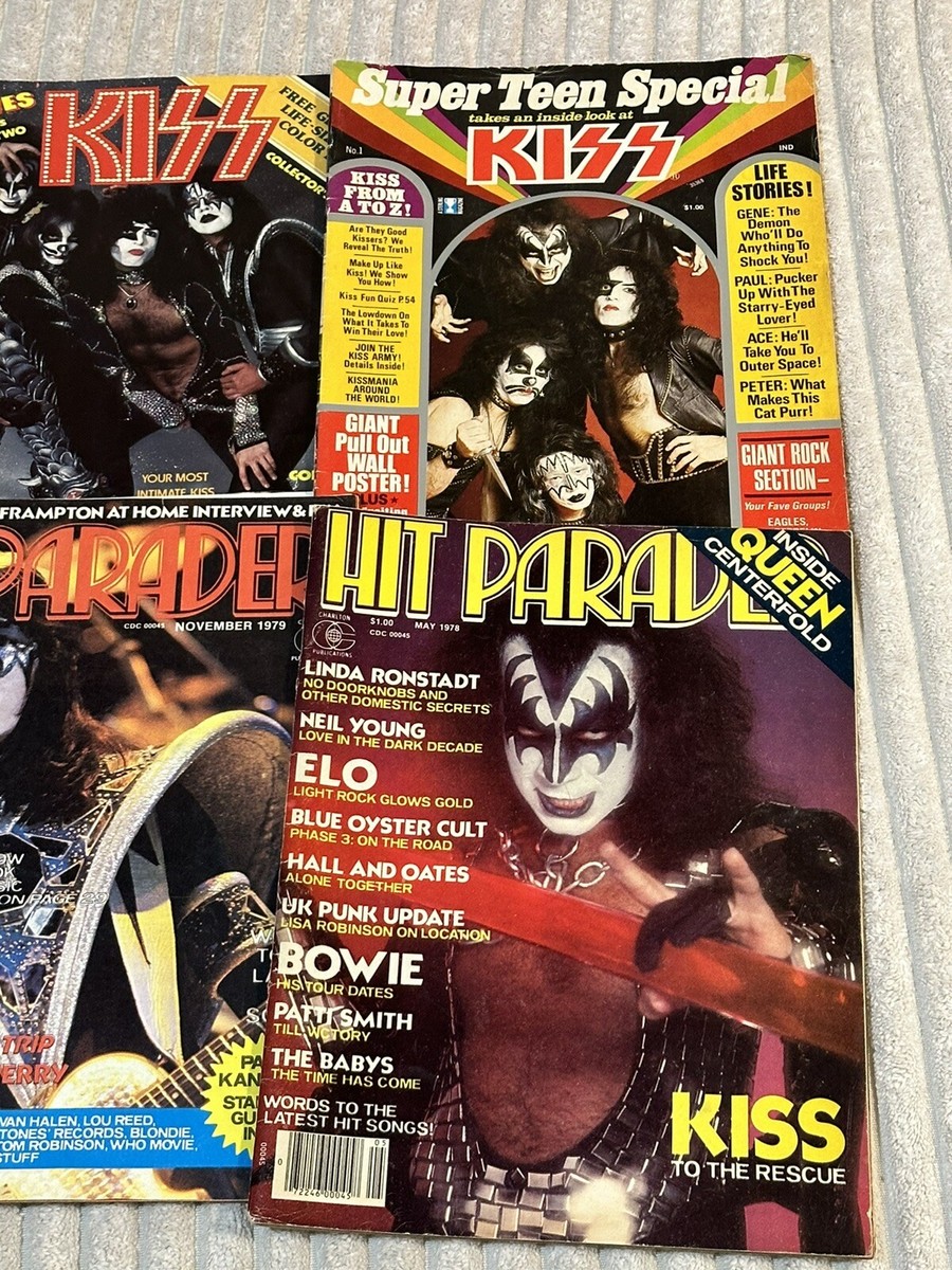 4-vintage and collectible rock-kiss magazines 1978-No.1,1977-#3